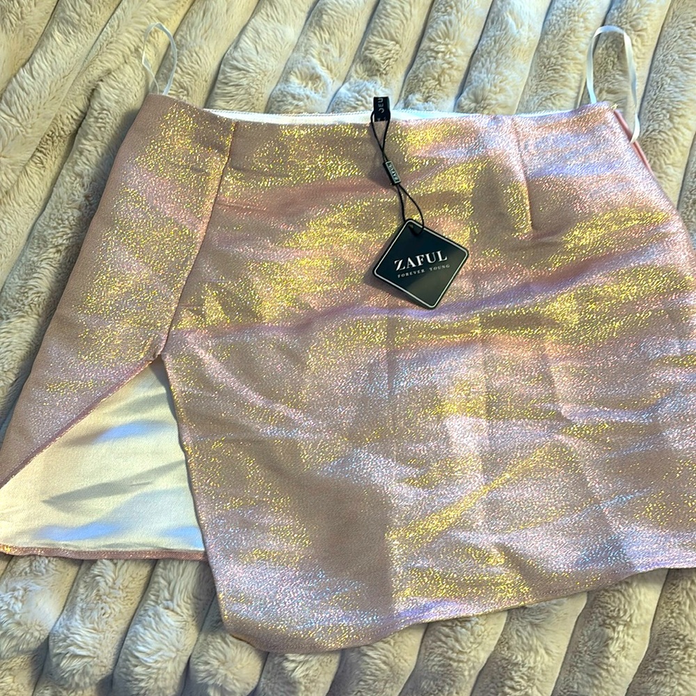 Pink sparkly skirt